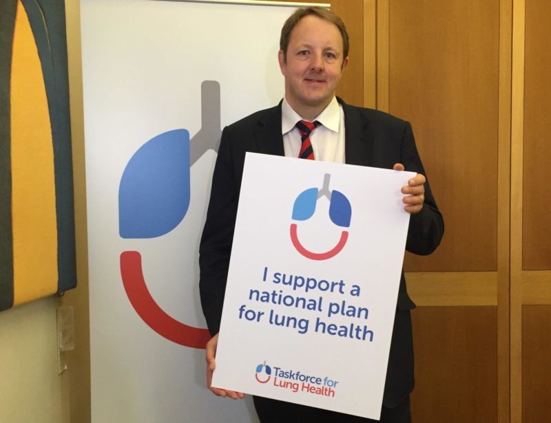 Toby at the launch of the new Taskforce for Lung Health
