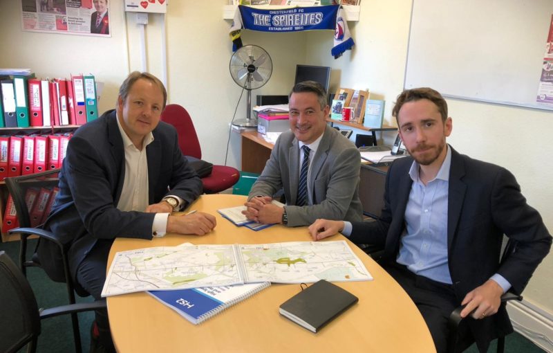 Toby with Marcus King and Jack Day from HS2 Ltd