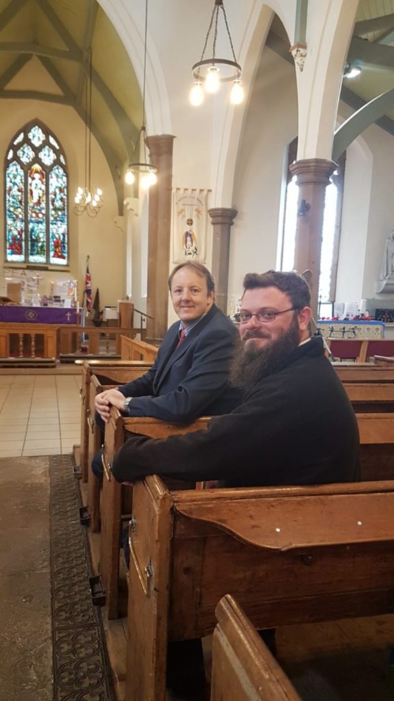 Toby with Reverend Daniel Cooke