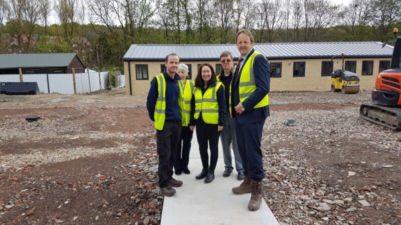 Toby at the site of the new centre, which is expected to be completed by Summer 2020