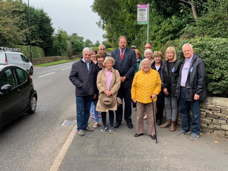 Toby with concerned residents of Matlock Road