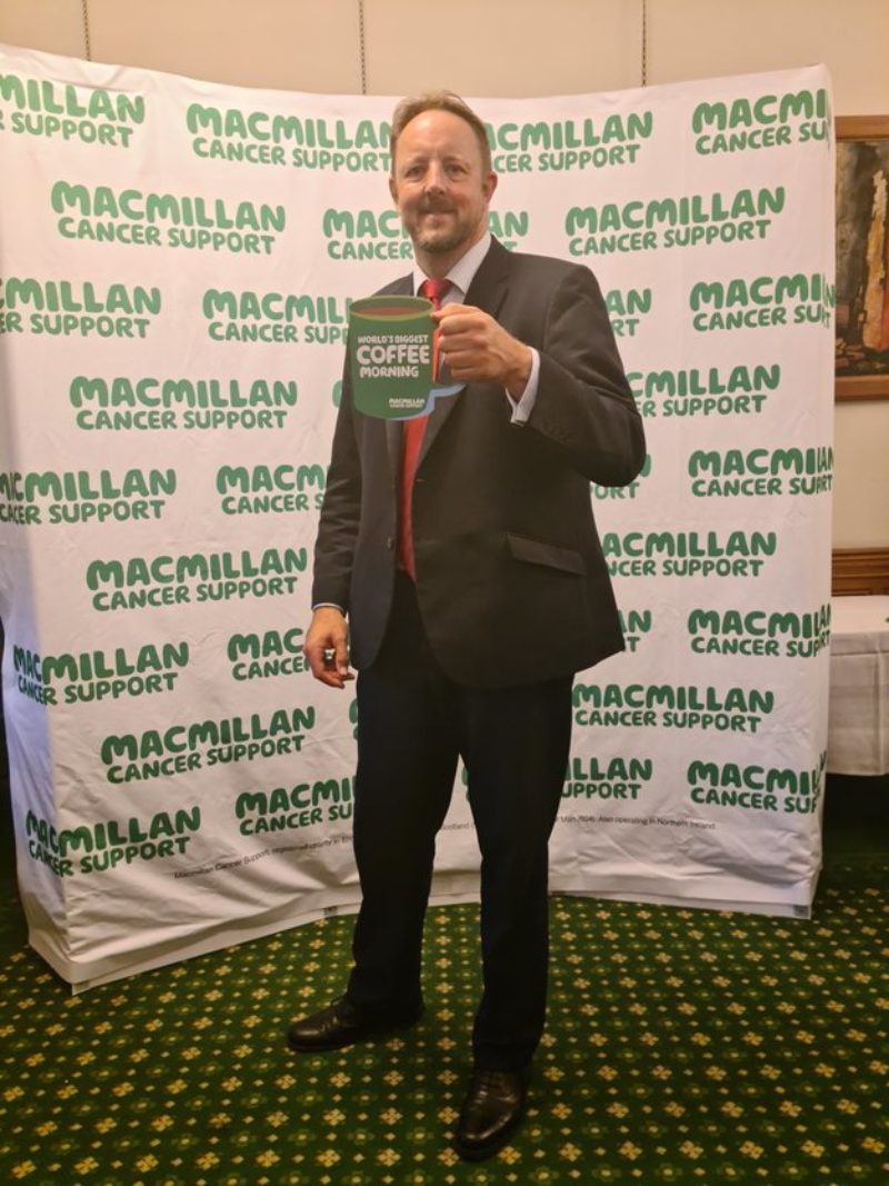 Toby at the Macmillan Parliamentary Reception