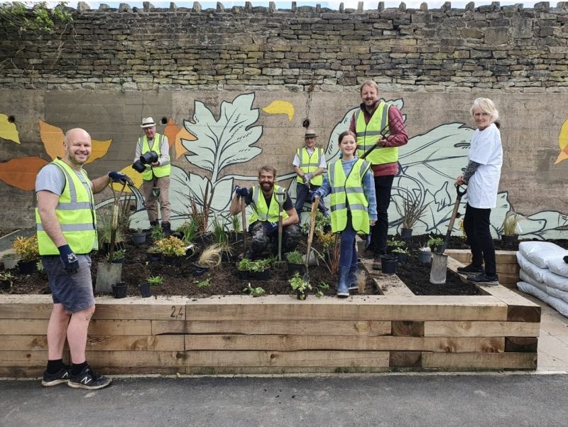 Toby earlier this year with Cllr Jill Mannion-Brunt and volunteers who have been working to improve the Edinburgh Road park