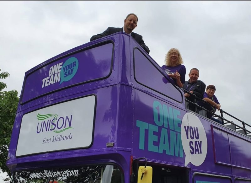 Toby recently joined staff and Unison representatives at Chesterfield Royal Hospital to campaign for better pay for NHS staff