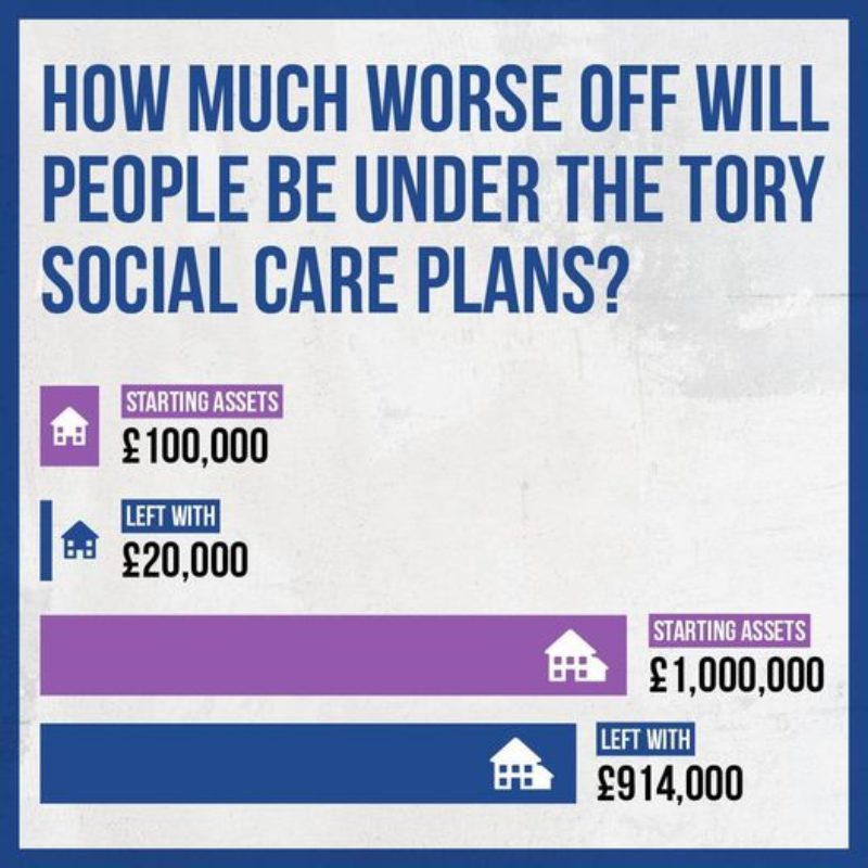 How much worse off will people be under the Tory social care plans?