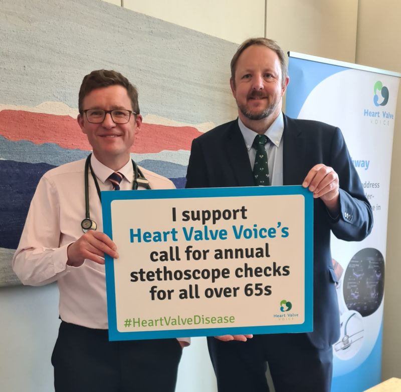 Toby Perkins MP supports Heart Valve Voice’s call for stethoscope checks for over 65s
