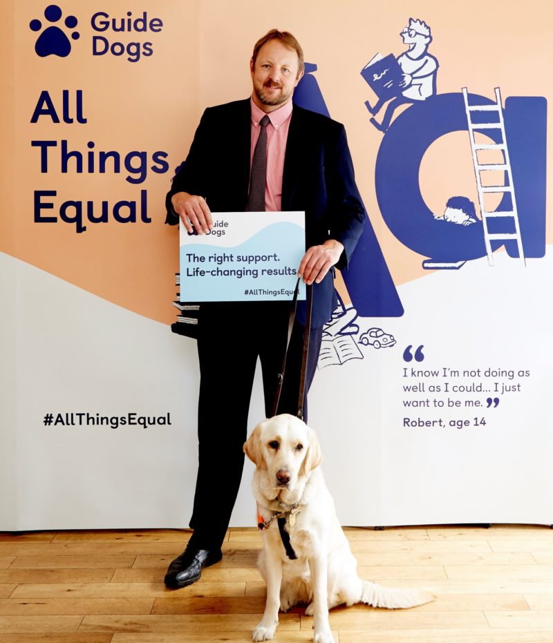 Toby Perkins MP backs Guide Dogs’ “All Things Equal” campaign