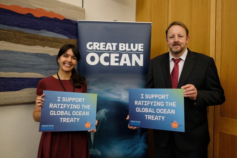 Toby at Greenpeace’s Ratify Global Ocean’s Treaty drop in