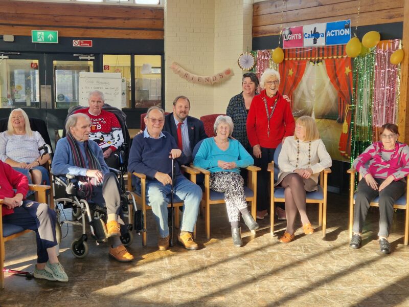 Toby with members of the Chesterfield Care Group