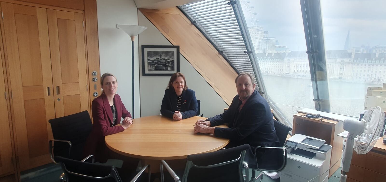 Toby with East Midlands Mayor, Claire Ward, and the MP for North East Derbyshire, Louise Jones
