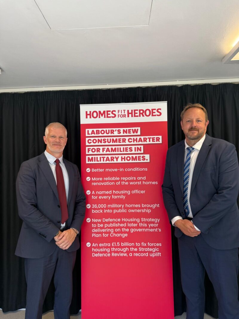 Toby at the Homes Fit for Heroes event in Parliament